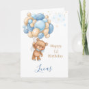 Search for baby birthday cards Teddy bear