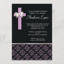 Search for damask christening invitations Girl