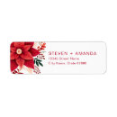 Search for poinsettias return address labels Modern