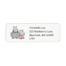 Search for hippopotamus return address labels Cartoon