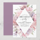Recherche de purple floral anniversaire invitations Élégant