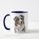 Search for australian shepherd dog mugs Watercolor