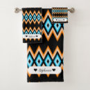 Search for orange and black bath towels Tribal