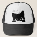 Search for peeking in hats Black cat