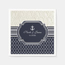 Recherche de bleu marine blanc serviettes Ancre