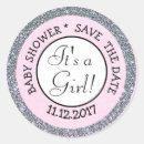 Search for glitter save the date stickers Pink