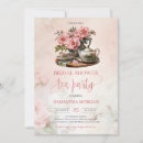 Search for shabby chic tea party invitations Romantic teapot teacup china