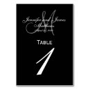 Search for monograms table cards Black and white