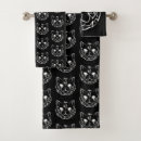 Search for black cat bath towels Black and white