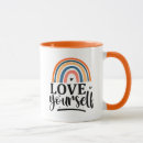 Search for loving yourself mugs Rainbow