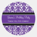 Search for purple name tags stickers Birthday