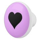Recherche de coeur rose boutons et poignées de porte Noir