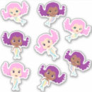 Search for purple white black stickers Mermaid