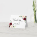 Recherche de burgundy remerciements cartes Rougir