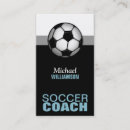 Search for soccer coach business cards Black