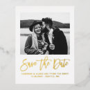 Search for gold foil save the date postcards Minimalist