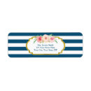 Search for gold stripe return address labels Girly