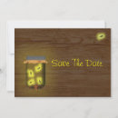 Search for fireflies save the dates Mason jar