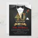 Search for black tie 40th birthday invitations Elegant