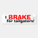 Recherche de tailgaters voiture autocollants Avertissement
