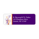 Search for purple floral return address labels Orange