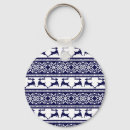 Recherche de renne porteclés Bleu