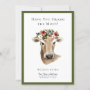 Search for cow moving announcement cards Farm animal
