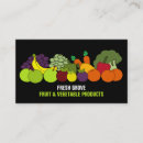 Search for fruit and vegetables business cards Grocery