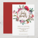 Recherche de baby shower noël invitations Florale