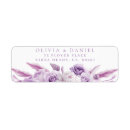 Search for purple return address labels weddings Roses