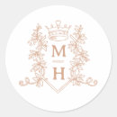 Search for gold crown wedding stickers Crest