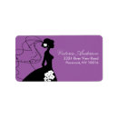 Search for silhouette wedding return address labels Bride