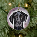 Search for great dane ornaments Black