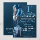 Search for silver wedding anniversary invitations Blue