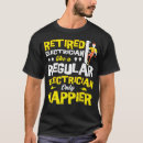 Recherche de charpentier retraité tshirts Électricien