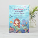 Search for watercolor mermaid invitations Blue