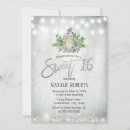 Search for white sweet 16 invitations String lights