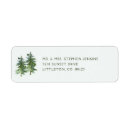 Search for woodland winter return address labels Watercolor pine trees