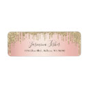 Search for lip print return address labels Rose gold