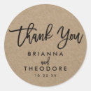 Search for typography wedding stickers Thank you