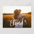 Search for elopement announcement postcards Calligraphy