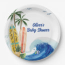 Search for beach waves paper plates Hawaiian