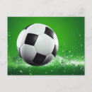 Recherche de boule verte cartes postales Football