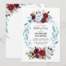 Search for blue flowers birthday invitations Elegant