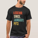 Recherche de légende 1973 tshirts Anniversaire