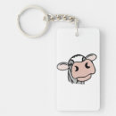 Search for cow rectangular keychains White