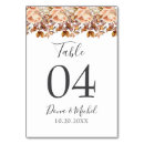 Search for fall leaves numbers table table cards Modern minimal simple