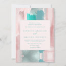 Search for teal blue black wedding invitations Watercolor