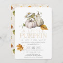 Search for watercolor pumpkin baby shower invitations Autumn leaves