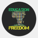 Search for education is freedom stickers Liberal